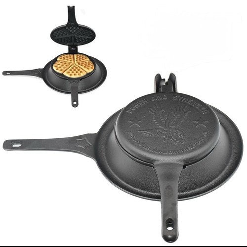 Cast iron waffle - cast, stove